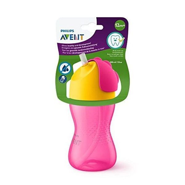 Philips avent tazza con cannuccia 300ml rosa - Avent, Philips avent