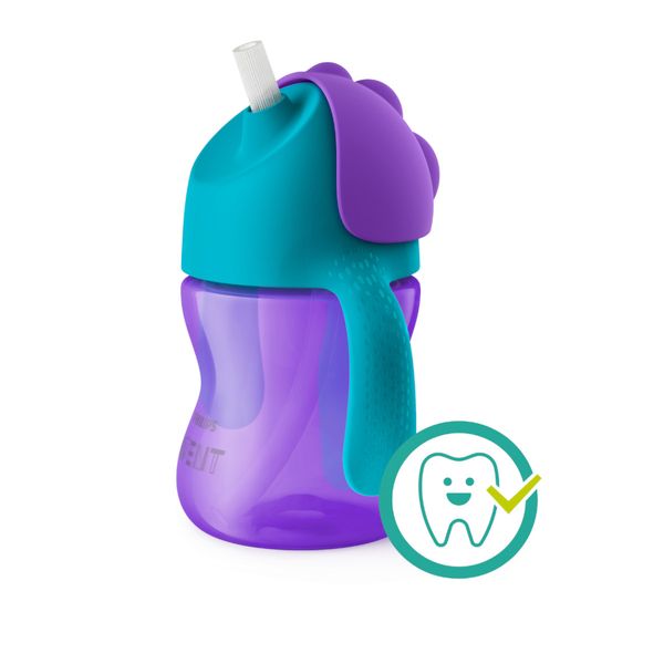 Philips avent tazza con cannuccia 200ml viola/azzurra - Philips avent