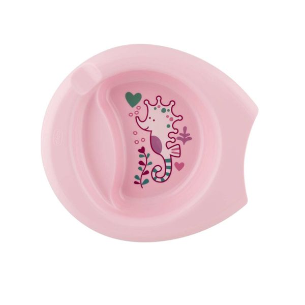Piatto pappa facile 6m+  rosa - Chicco
