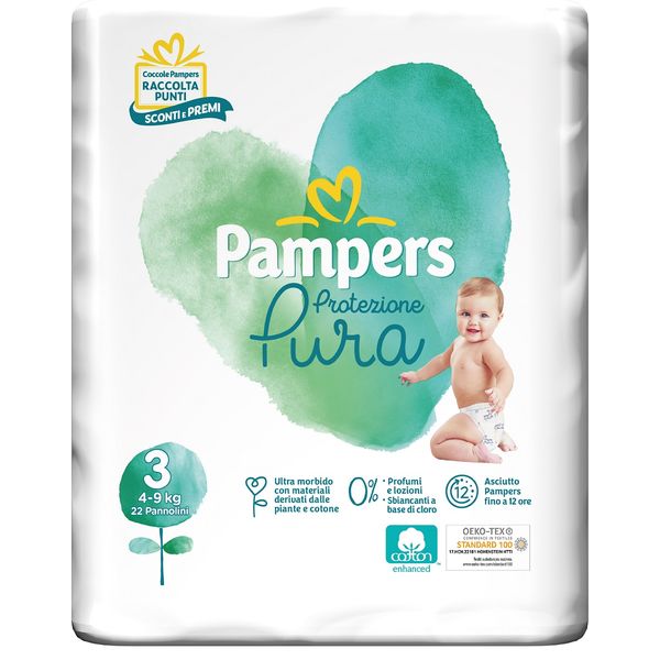 Pampers naturello  0% profumo, taglia 3 (4-9 kg) - 22 pz - Catalogo Pampers