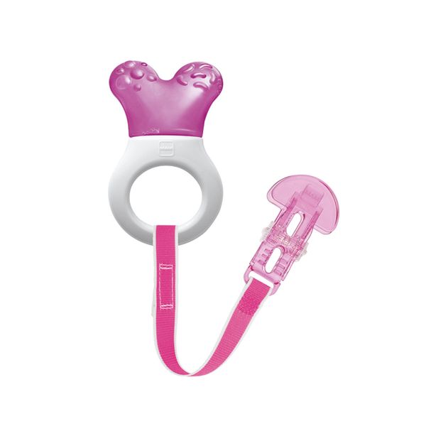 Dentaruolo rinfrescante mini cooler & clip bimba - Mam