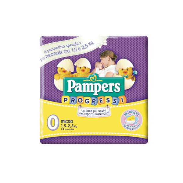 Pampers progressi micro taglia 0 (1-2.5 kg) - 24 pz - Catalogo Pampers