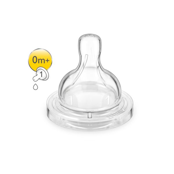 Philips avent 2 tettarelle classic+ 0m+ prime poppate (1 foro) - Philips avent