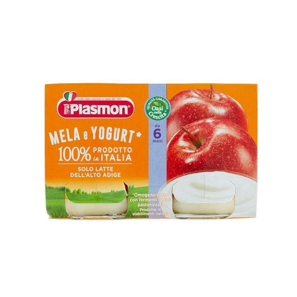 Plasmon - omogeneizzato yogurt mela - 2x120g - Plasmon