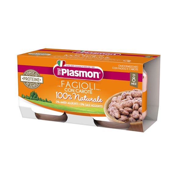Plasmon - omogeneizzato  fagioli borlotti - 2x80g - Plasmon