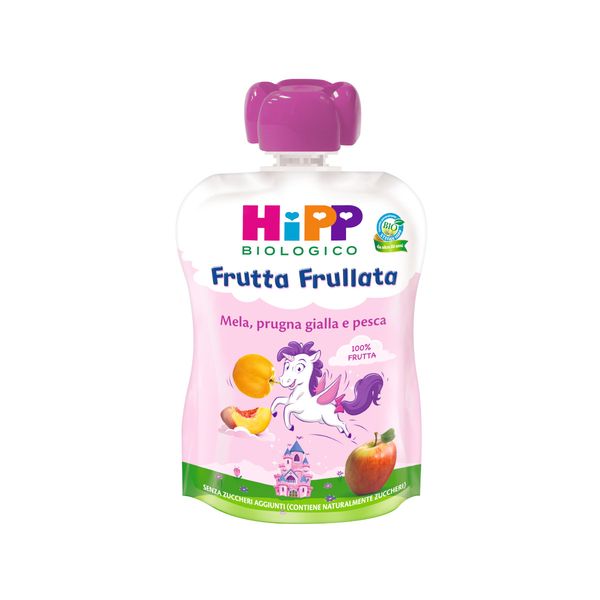 Frutta frullata mela pesca e prugna gialla (unicorno) 90 gr - Hipp