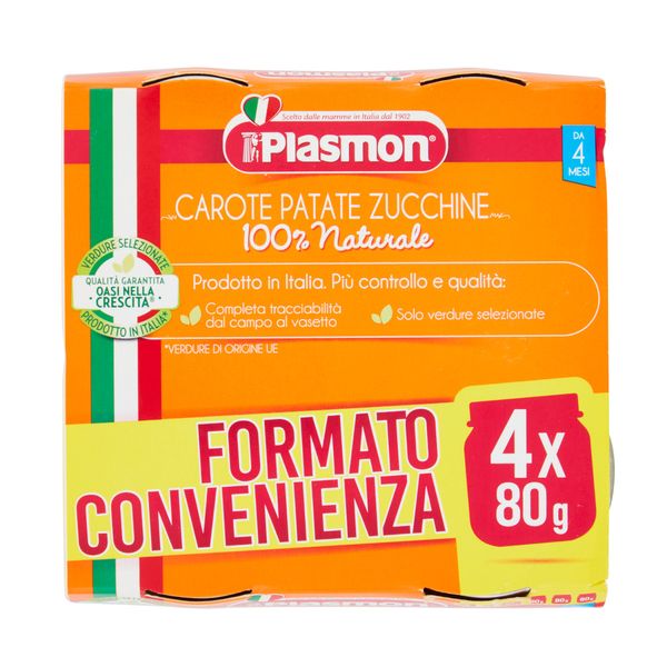 Plasmon - omo carote - patate - zucchine - 4x80g - Plasmon