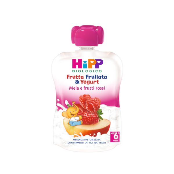 Frutta frullata yogurt mela frutti rossi 90g - Hipp