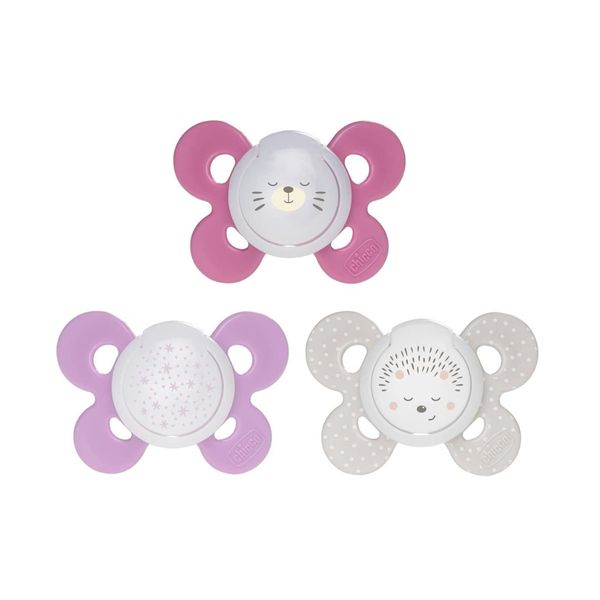 Succhietto comfort night girl silicone 16-36 mesi 2 pz - Chicco