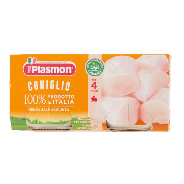 Plasmon - omogeneizzato coniglio - 2x80g - Plasmon