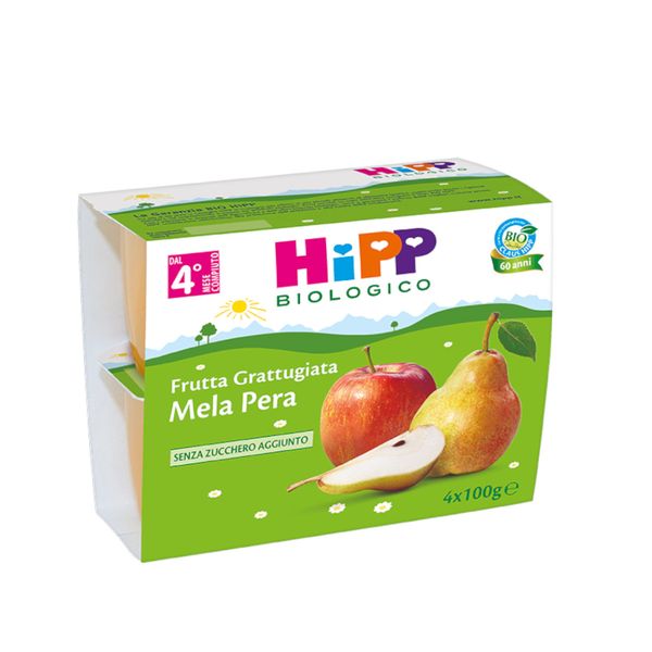 Frutta grattugiata mela e pera 4x100g - Hipp