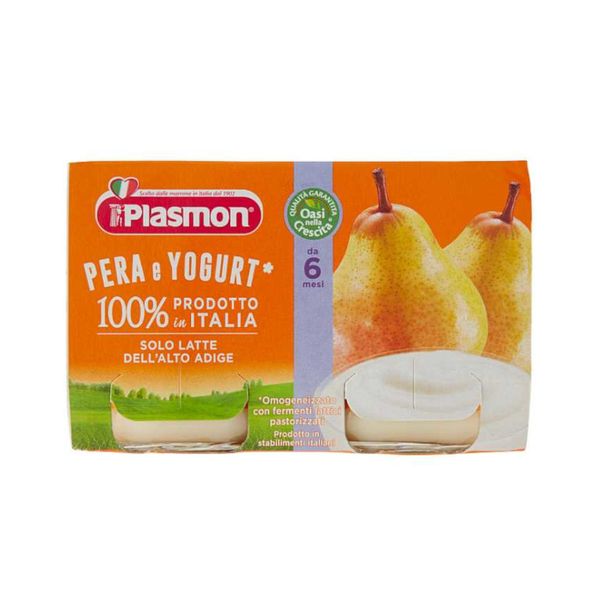 Plasmon - omogeneizzato yogurt pera - 2x120g - Plasmon