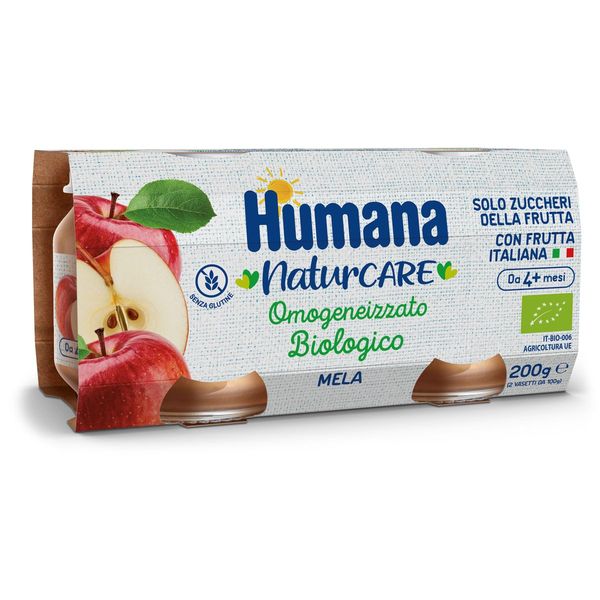 Humana omogeneizzato mela biologico 2x100 gr - Humana