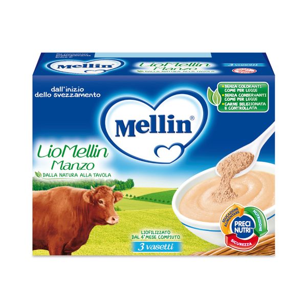 Mellin liofilizzato manzo 3x10 gr - Mellin