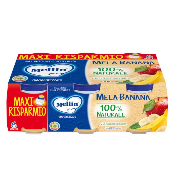 Mellin omogeneizzato mela banana 6x100 gr - Mellin