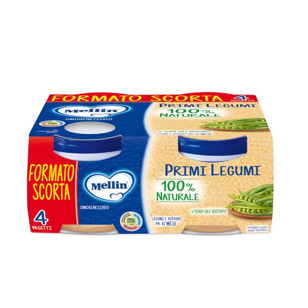 Mellin - omogeneizzato primi legumi 4x80 gr - Mellin