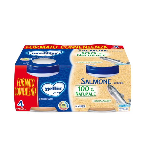 Mellin - omogeneizzato salmone 4x80 gr - Mellin