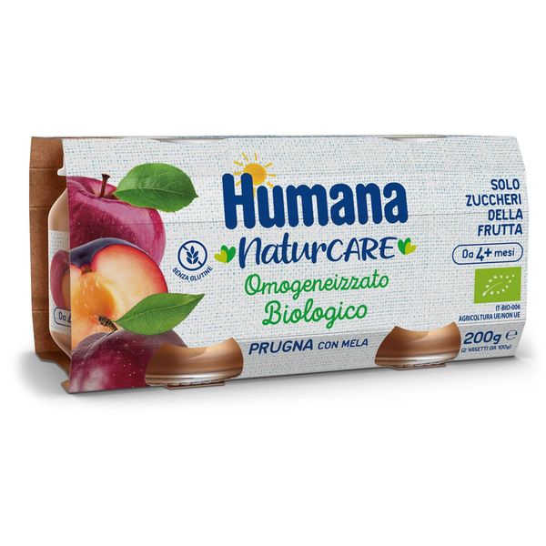 Humana omogeneizzato prugna biologico 2x100 gr - Humana