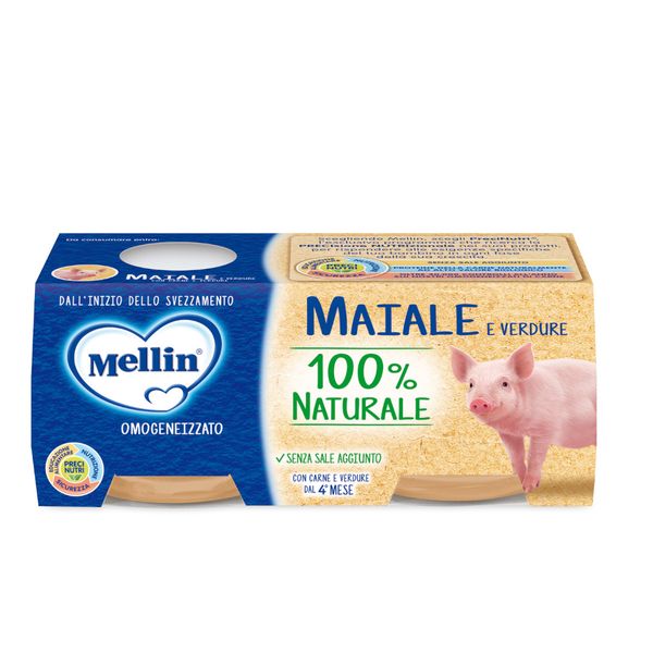 Mellin omogeneizzato maiale con verdure 2x80 gr - Mellin