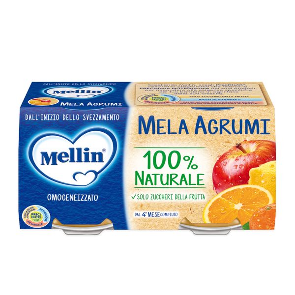 Mellin omogeneizzato mela arancia 2x100 gr - Mellin