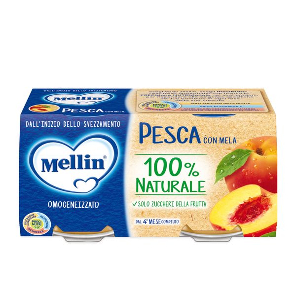 Mellin omogeneizzato pesca 2x100 gr - Mellin