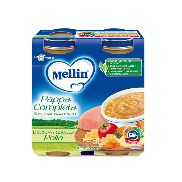 Mellin pappa completa pollo 2x250 gr - Mellin