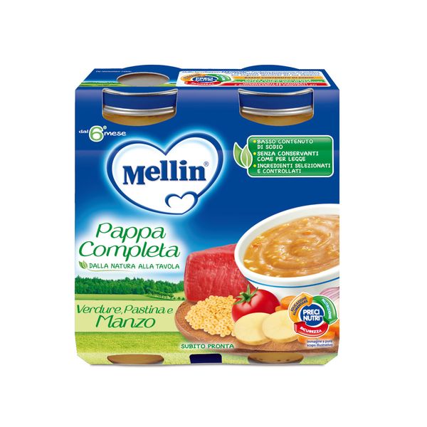 Mellin pappa completa manzo 2x250 gr - Mellin