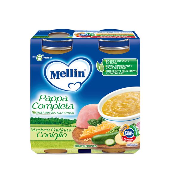 Mellin pappa completa coniglio  2x250 gr - Mellin