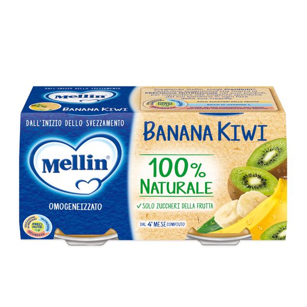 Mellin omogeneizzato banana kiwi 2x100 gr - Mellin