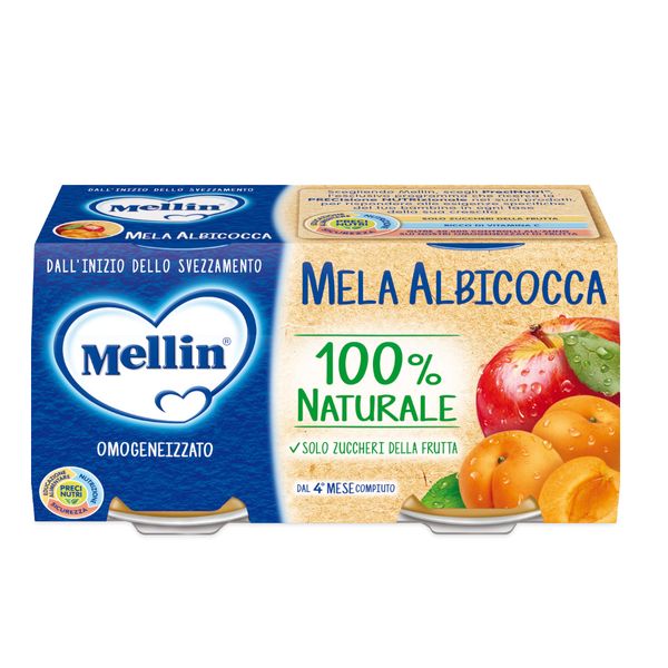 Mellin omogeneizzato mela e albicocca 2x100 gr - Mellin