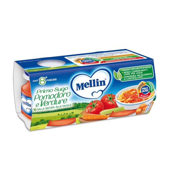 Mellin omogeneizzato primo sugo pomodoro e verdure 2x80 gr - Mellin