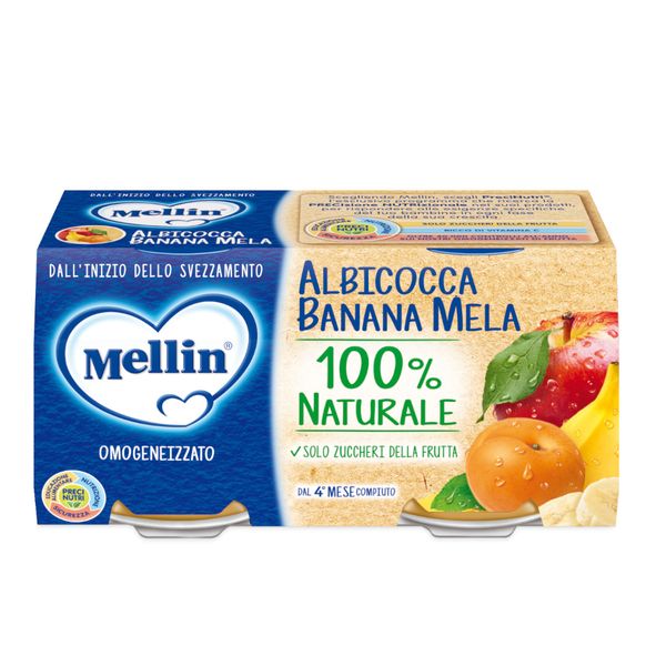 Mellin omogeneizzato albicocca banana mela 2x100 gr - Mellin