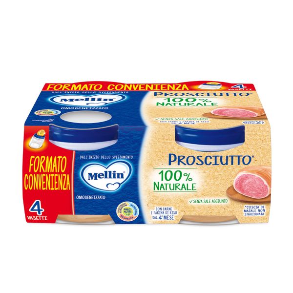 Mellin omogeneizzato prosciutto 4x80 gr - Mellin