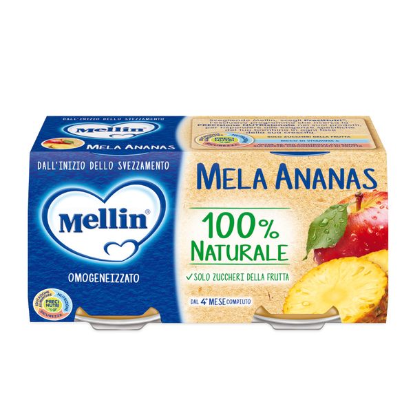 Mellin omogeneizzato mela ananas 2x100 gr - Mellin