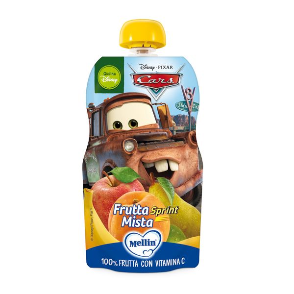 Mellin - pouch disney cars frutta mista 110 gr - Mellin