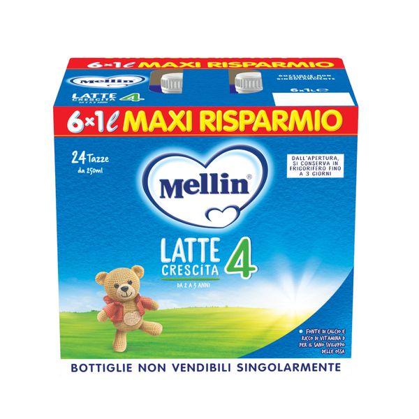 Mellin mellin crescita 4 6x1000 ml - Mellin