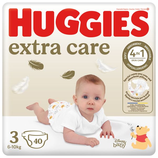 Huggies pannolini extra care grande tg. 3 (6-10 kg) – 40 pezzi - Huggies