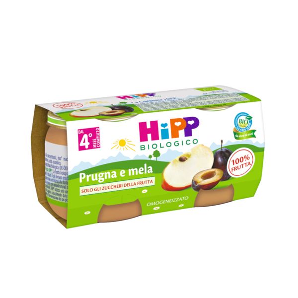 Omogeneizzato prugna e mela 100% 2x80g - Hipp
