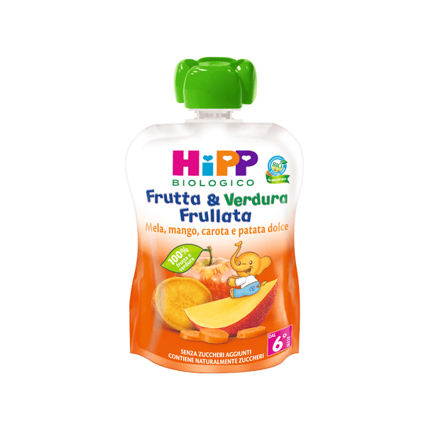 Frutta e verdura frullata mela mango carota patata dolce 90 gr - Hipp