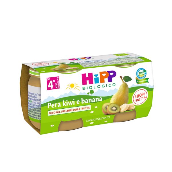Omogeneizzato kiwi, banana e pera 100% 2x80g - Hipp