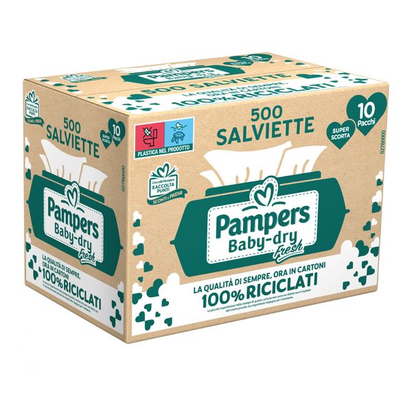 Pampers baby fresh salviettine, pacco scorta da 500 pezzi - Catalogo Pampers