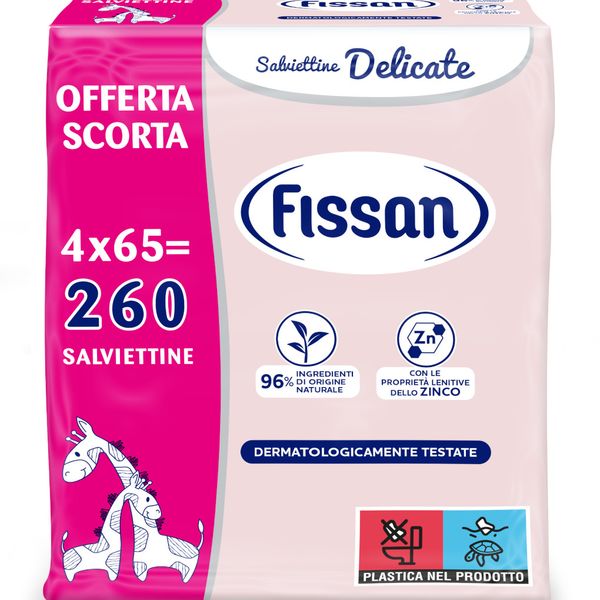 Fissan salviette 4 pack per 65 pezzi - Fissan