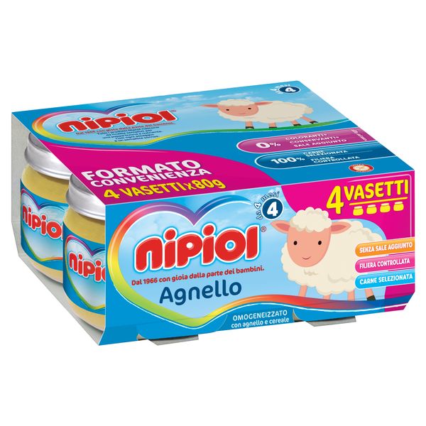 Nipiol - omo agnello 4x80 gr. - Nipiol