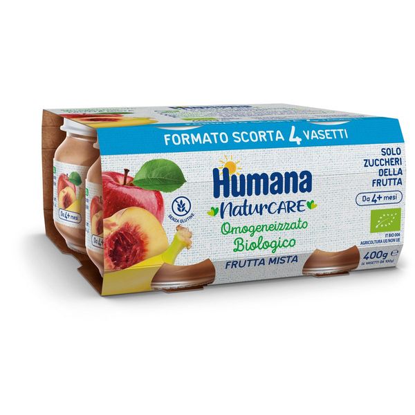 Humana omogeneizzato biologico frutta mista 4x100gr - Humana