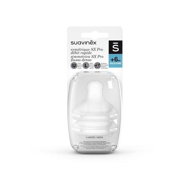 Tettarella silicone sx pro  flusso denso (l) 2pz - Suavinex