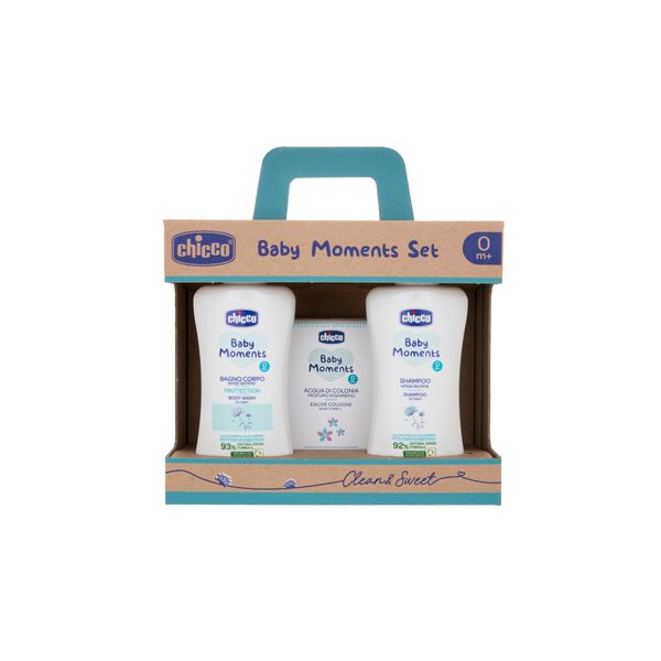 Baby moments set 1 bagno corpo, shampoo, colonia - Chicco