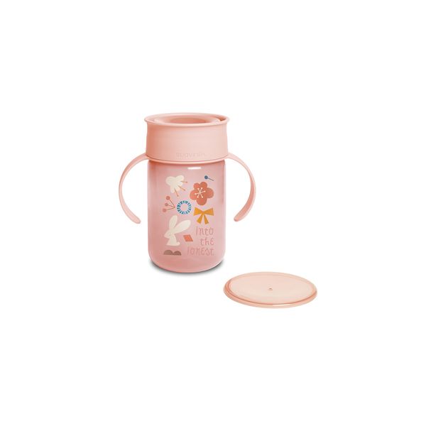 Tazza 360° trainig cup 340ml +12m forest rosa - Suavinex