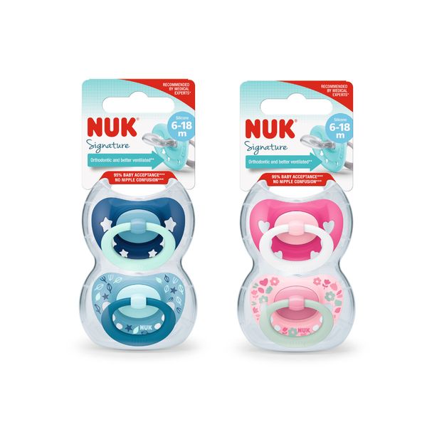 Nuk - succhietto signature silicone 6-18 2pz - Nuk