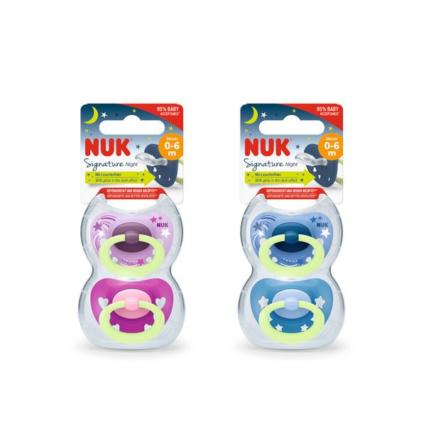 Nuk - succhietto signature night silc 0-6 2pz - Nuk
