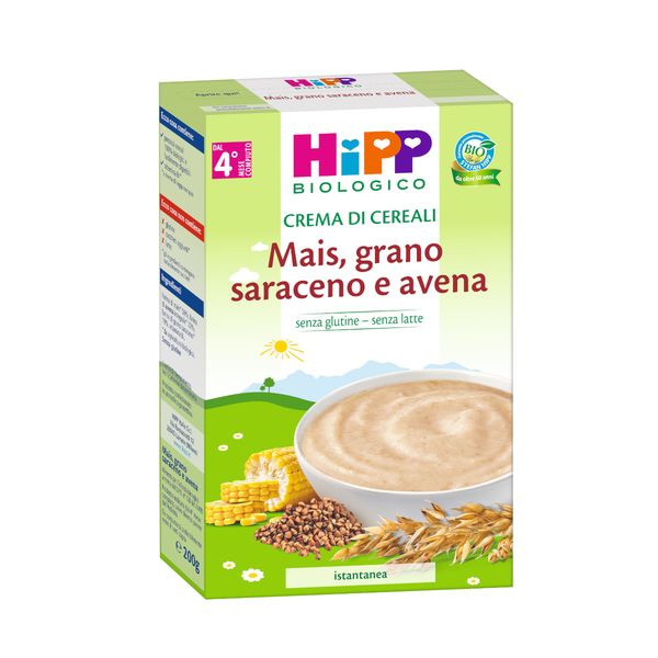 Hipp biologico-crema di mais, grano saraceno e avena 200g - Hipp Biologico
